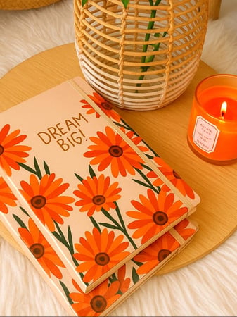 هدية أنيقة للبنات والطالبات دفتر “Dream Big” بنقشة ورود