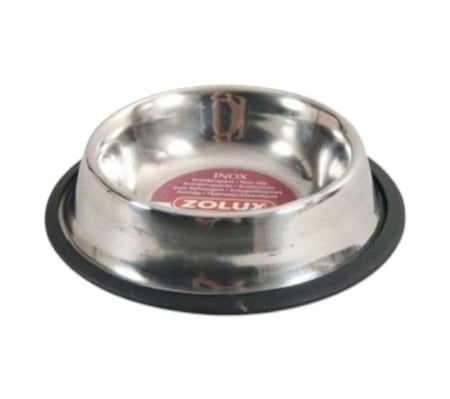 زولكس وعاء أكل ستاينلس ستيل دائري مانع لإلنزالق