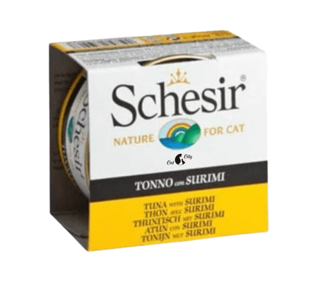 شيزر معلبات سمك التونا مع السوريمي للقطط 85 جرام