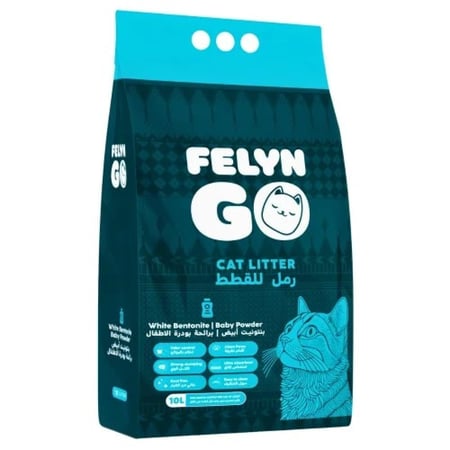 فيلاين قو رمل للقطط برائحة بودرة الأطفال 10 لتر