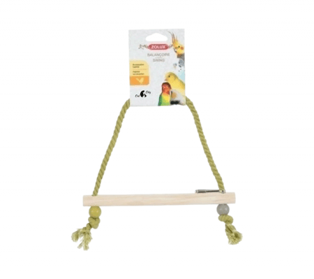 زولكس ارجوحة من الحبل مع بيرش خشبي بألوان عشوائية