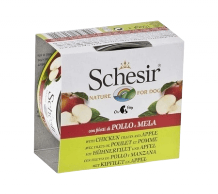 شيزر معلبات الدجاج مع التفاح للقطط  75 جرام