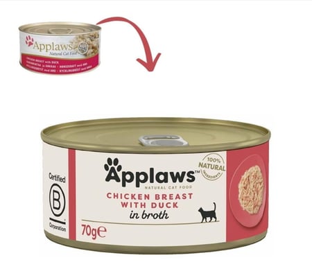 أبلاوز معلبات  الدجاج و البط بالمرق 70 جرام