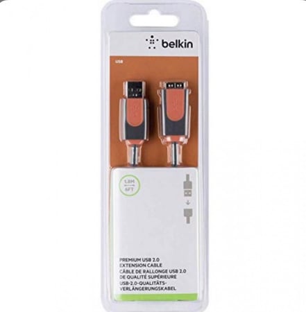 وصلة USB بيلكن  3امتار 4.80 م تطول السلك