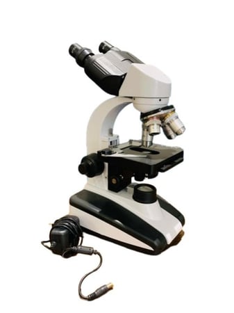 مجهر كهربائي ثنائي العينية مع اربع عدسات تكبير (4/10/40/100X) ومسرح متحرك AFS-C106