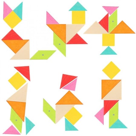 تركيب تركيب خشبي مربع مغناطيس للأطفال ألعاب ه