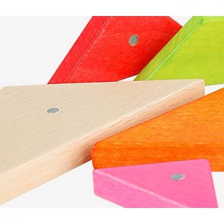 تركيب تركيب خشبي مربع مغناطيس للأطفال ألعاب ه