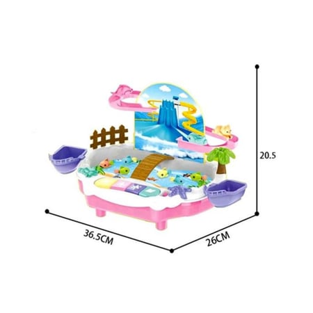 لعبة صيد سمك وملاهي الحيوانات وتعليمي للاطفال