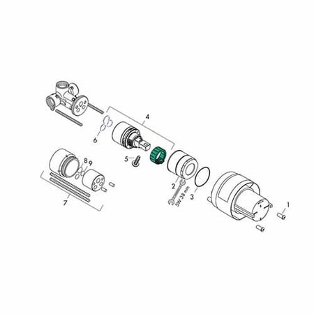 قلب خلاط مخفي هانز جروهي1 خط Hans-13620180