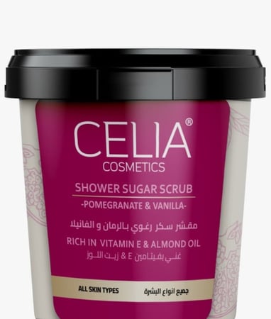 مقشر السكر الرغوي بالرمان والفانيلا