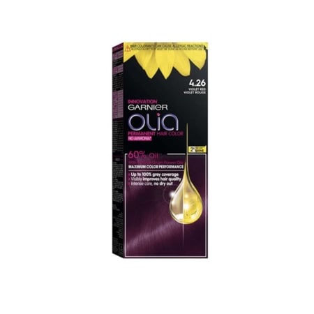 غارنييه صبغه شعر اوليا 4.26 احمر بنفسجي - Garnier Hair Color Olia 4.26 Violet Red