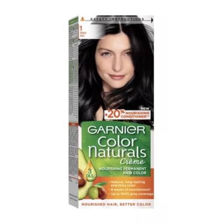 غارنييه صبغه شعر كولور ناتشرلز 1 اسود - Garnier Hair Color color nature 1 black
