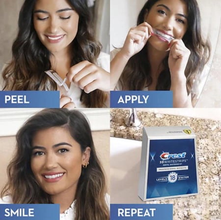 شرائح تبييض الاسنان بروفيشنال افكت ثري دي من كرست ,40 لصقه