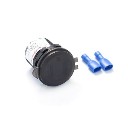 منفذين USB شحن سريع QC دائري مع فصال ومقياس فولت