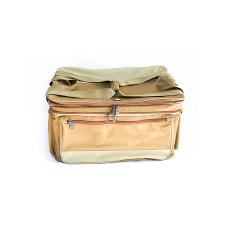 شنطة عزبة مع فريم حديد لون رملي - صغير