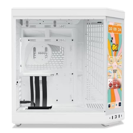 Hyte Y70 White مع شاشة