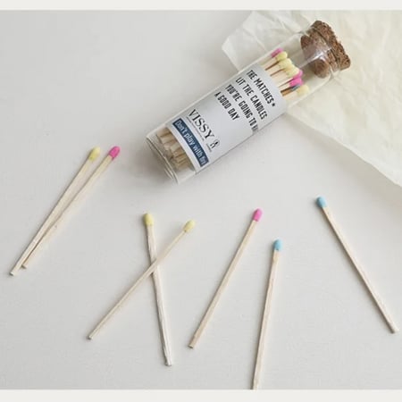 اعواد الكبريت ( ثقاب) طويلة ملونة 30 حبة