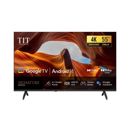 تي اي تي شاشة سمارت 55 بوصة بدقة 4K - نظام أندرويد 14 - Google TV – موديل 55G2025