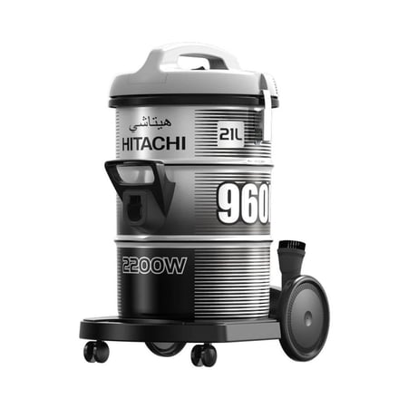 مكنسة هيتاشي برميل 2200 واط 21 لتر - اللون رمادي - صناعة تايلاند