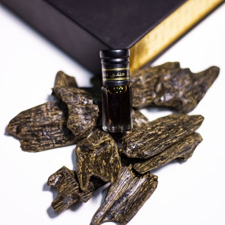 50 - جرام  عود كلمنتان دبل سوبر طبيعي محسن + دهن عود هندي فاخر - ربع تولة