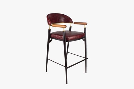 كرسي بار جلدي فاخر