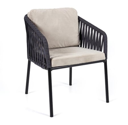 كرسي خارجي أسود