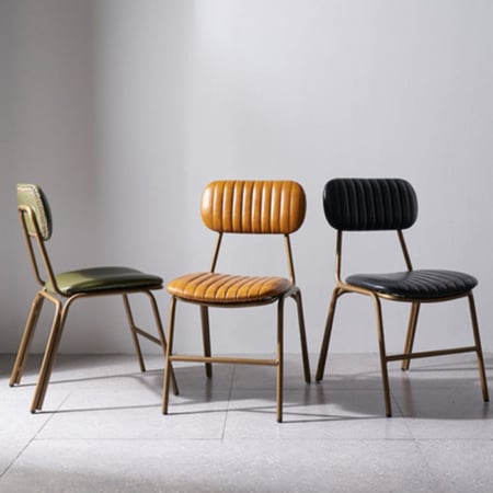 كرسي طعام جلد