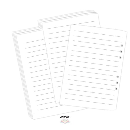 أوراق مسطرة للكتابة الحرة - أوراق تعبئة