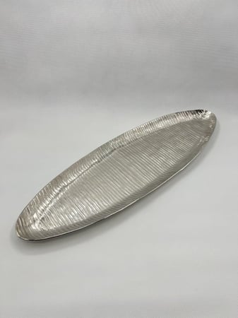 صينية فضي بيضاوي