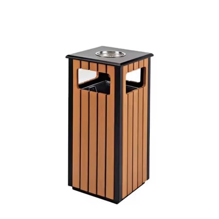 سلة حدائق وممرات خارجية خشبية مربعة