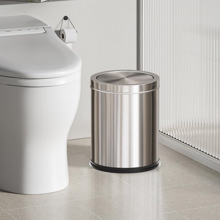 سلة نفايات ستانلس ستيل مروحه