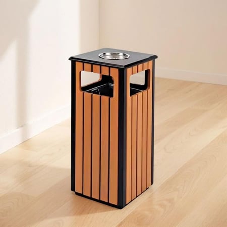 سلة حدائق وممرات خارجية خشبية مربعة