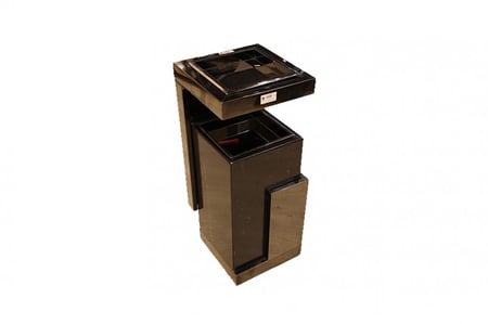 طفاية رخام أسود مع استيل