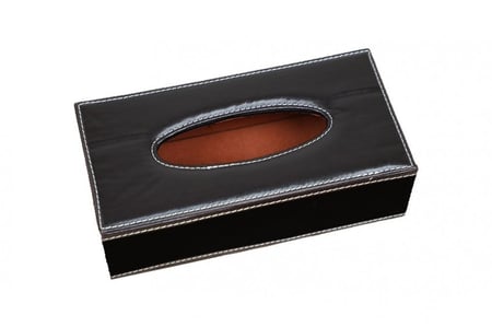 علب مناديل فندقية جلد