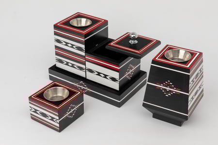 طقم مباخر خشبي -رسم