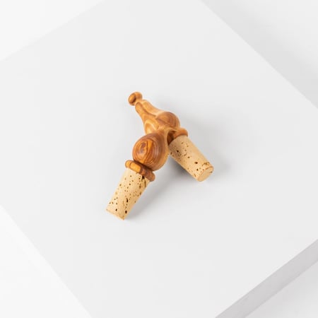 غطاء قنينة الزجاج من الفلين والخشب