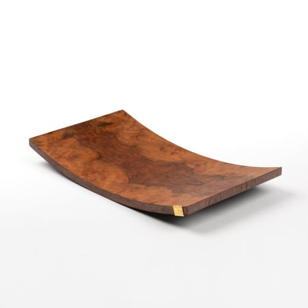 صينية فاخرة من الخشب الطبيعي صغيرة