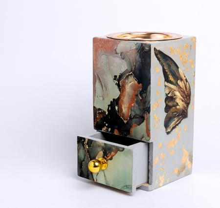 مبخرة مستطيلة مع درج للتخزين