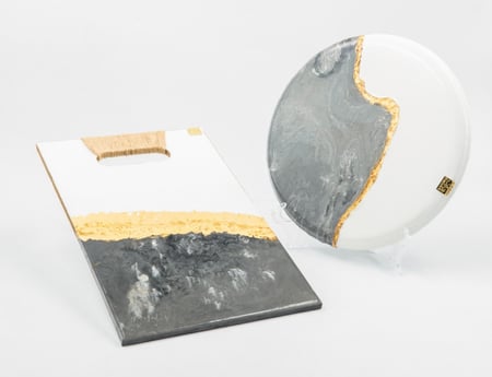 أطباق تقديم من الخشب بلمسة فنية