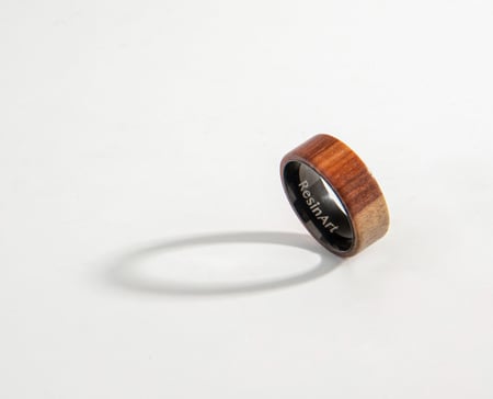 خاتم من الخشب الطبيعي