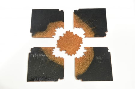 طقم قواعد أكواب من الرزن