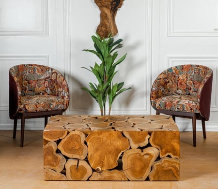 طاولة وسطية عصرية من الخشب