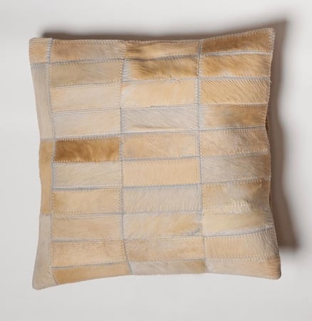 كسوات وسائد من الجلد الطبيعي - مربعة