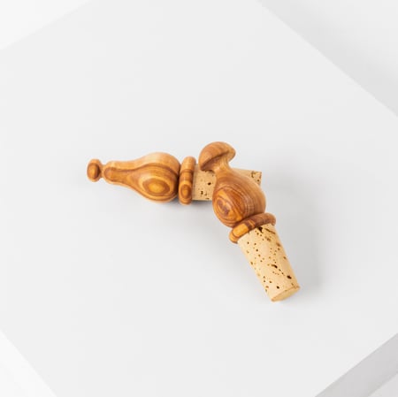 غطاء قنينة الزجاج من الفلين والخشب