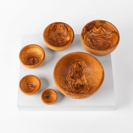 طقم اطباق 6 قطع من الخشب