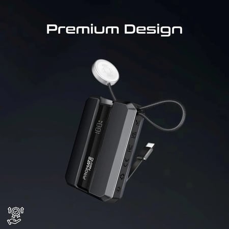 أصغر و أقوى بطارية متنقلة في العالم فائقة السرعة بقدرة 10000 مللي أمبير- تصميم رائع يعكس آخر صيحات التقنية بقدرة 30 واط - مزودة بكابل USB-C وشاحن لجميع إصدارات ساعة أبل - توصيل طاقة بقدرة 30 واط.