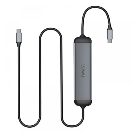 WiWU Alpha 521H 5 ports USB C hub with card reader USB3.0 and patent 1.6m Type C