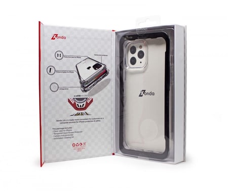 بكج حماية 3 في 1 ستيكر امامي وكفر حماية وستيكر كامير من شركة Xonda لايفون 14 برو