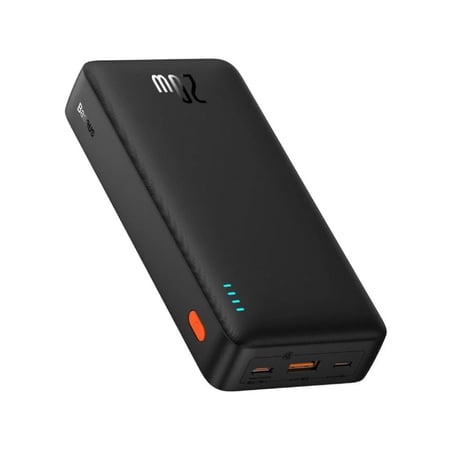 بيسوس - بطارية Airpow بسعة 20,000mAh وقوة 20W - اسود