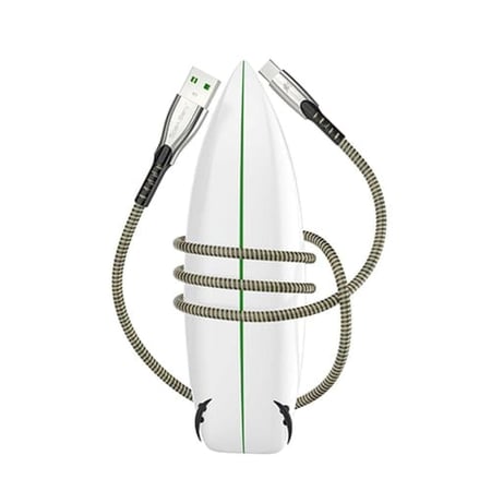 كيبل يو اس تايب سي قماش ذهبي بقوة 3-أمبير من شركة SPARK BAERYY